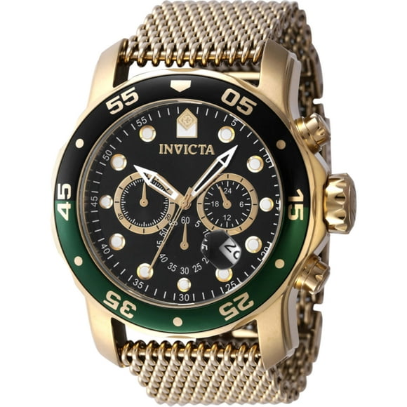 Mens Pro Diver Quartz Chronograph Black Dial Watch