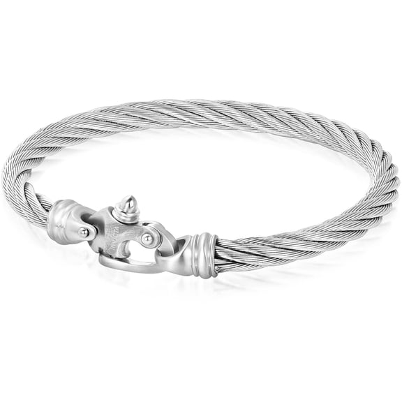 Invicta B8571-M Men's Silver Bracelet with Fancy Clasp, Medium