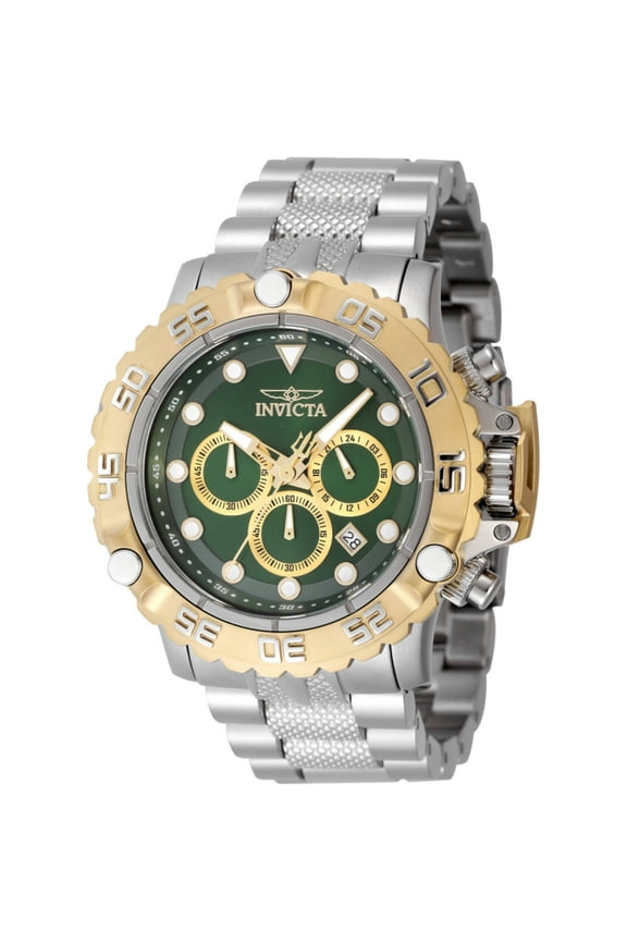 Mens Subaqua Automatic Chronograph Green, Gold Dial Watch