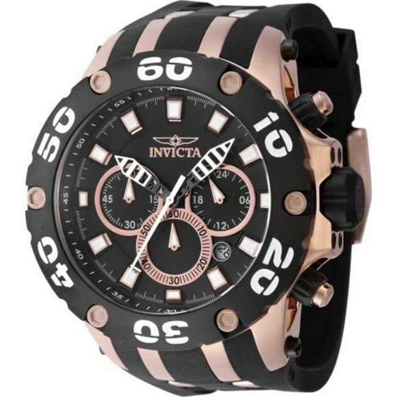 Mens Subaqua Quartz Chronograph Black Dial Watch