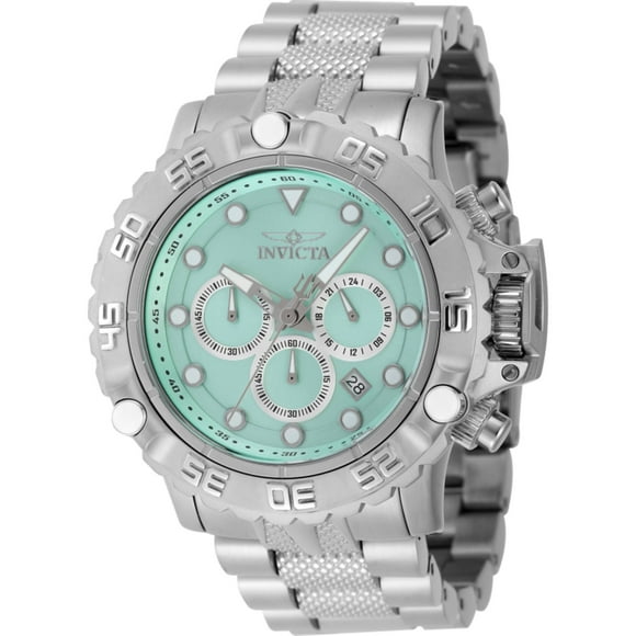 Mens Subaqua Quartz Chronograph Turquoise, Silver Dial Watch