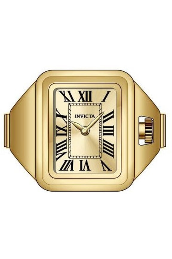 Mini Ring Watch Angel Quartz Gold Dial Ladies Watch 49895