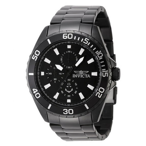 Invicta Ocean Voyage Chronograph Stainless Steel Black Dial Quartz 46284 Men's Watch