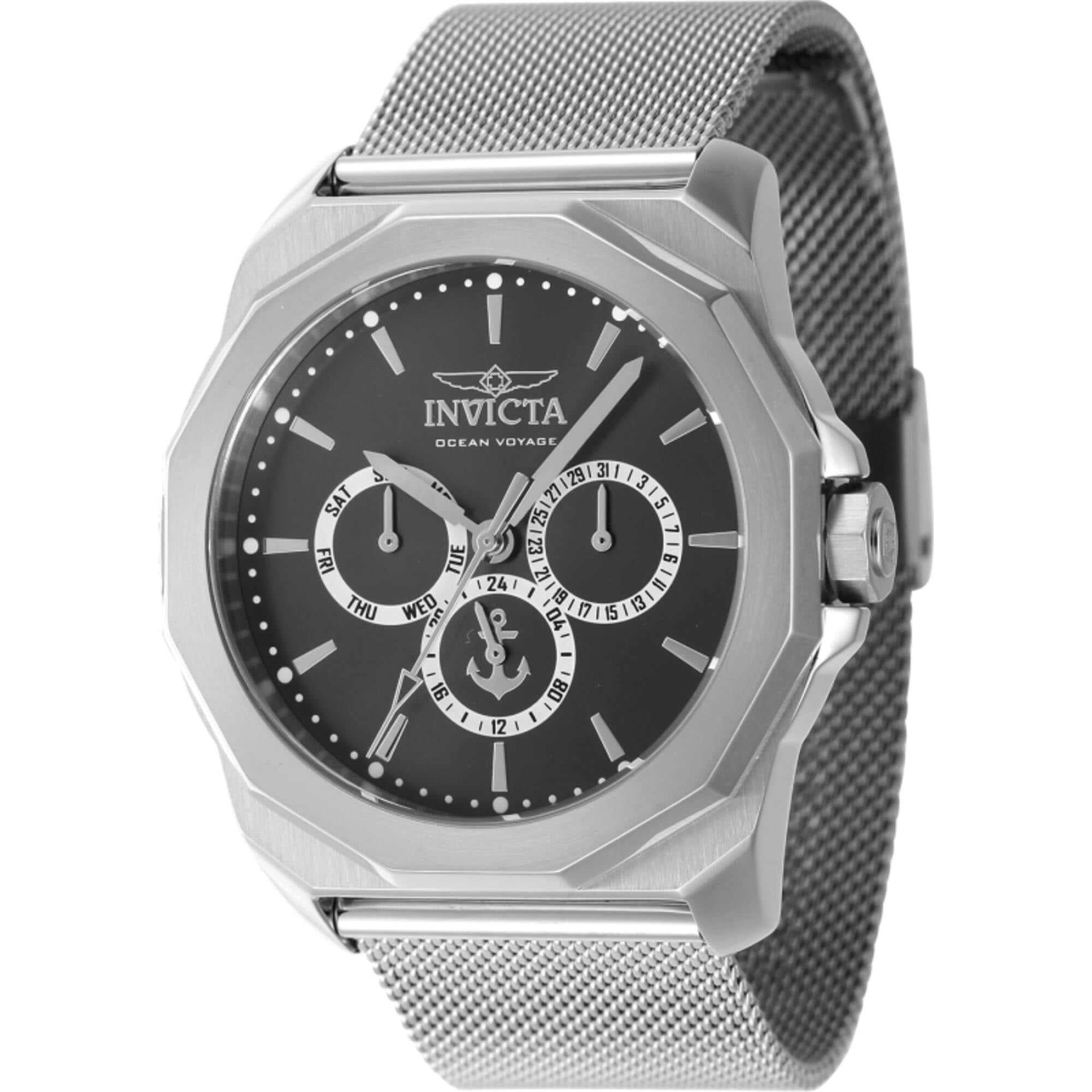 Invicta Ocean Voyage GMT Quartz Gunmetal Dial Men's Watch 46250