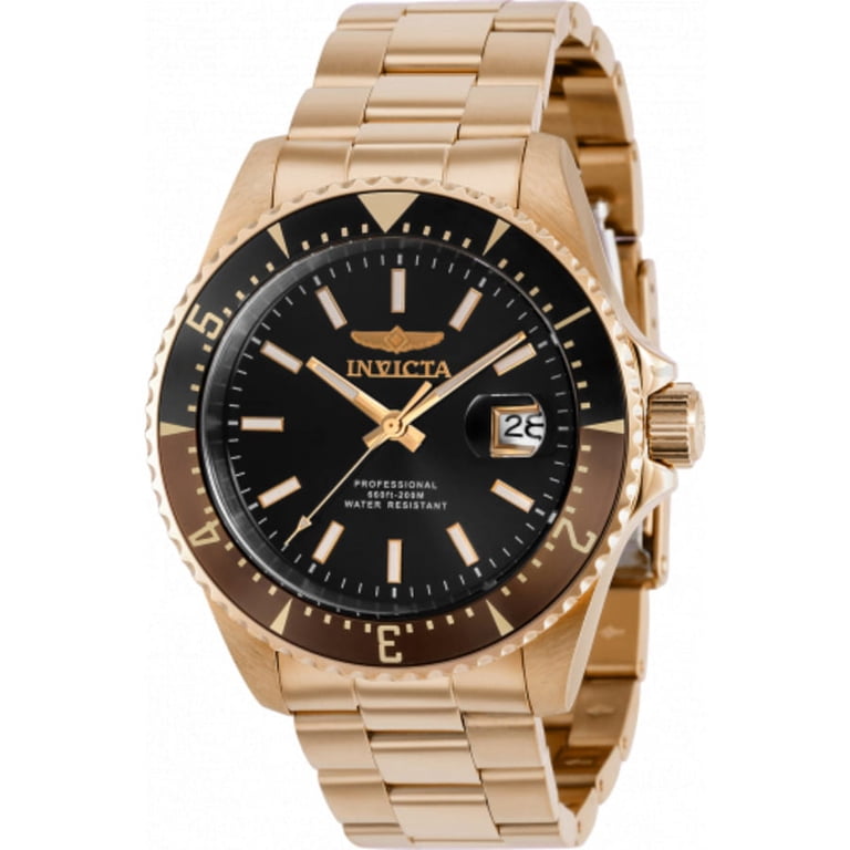 Invicta Pro Diver Automatic Black Dial Root Beer Bezel Men's Watch