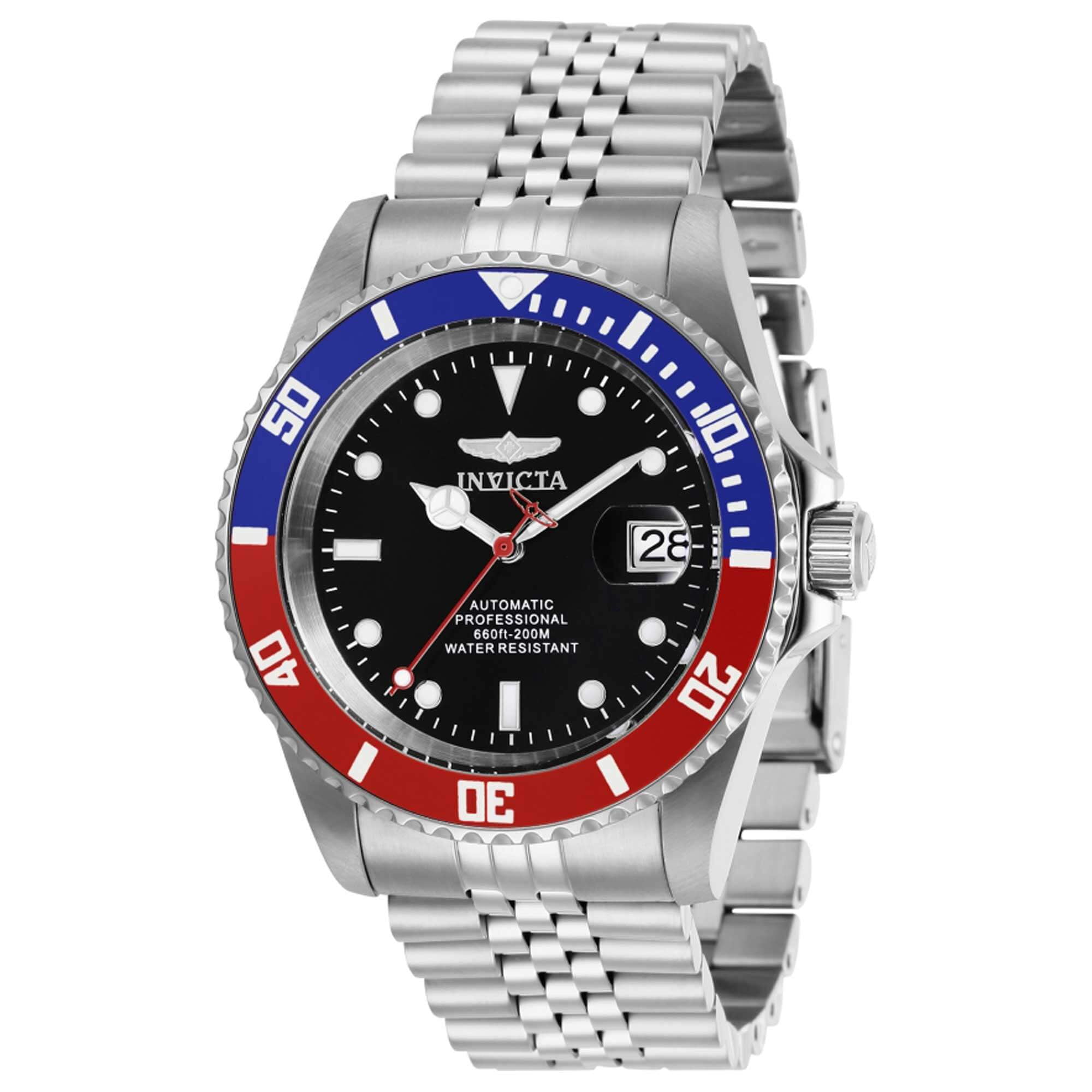 Free Shipping! Invicta Pro Diver Automatic Pepsi Bezel Black Dial