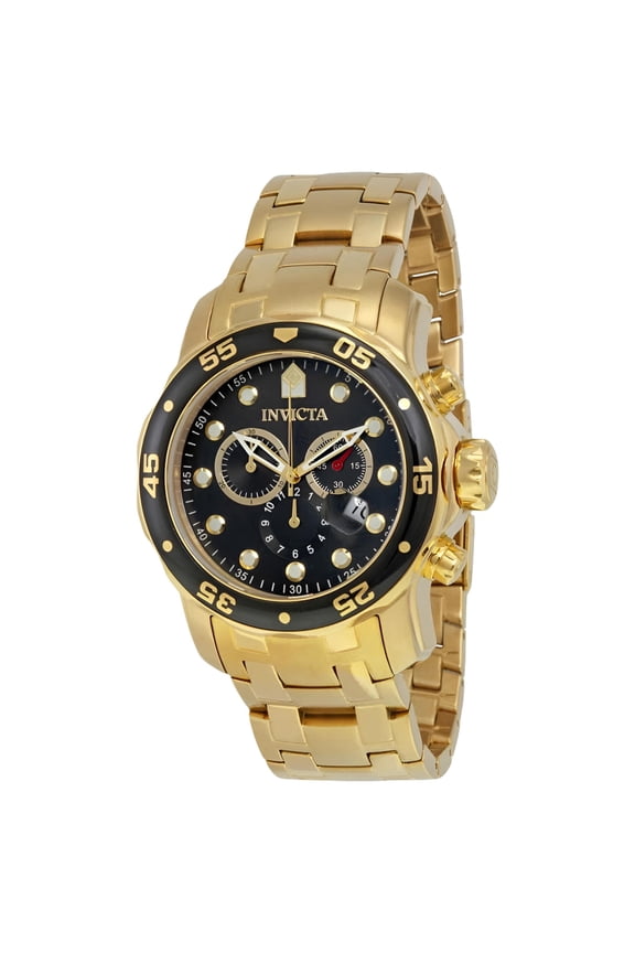 Men's 0072 Pro Diver Collection Chronograph 18k Gold-Plated Watch