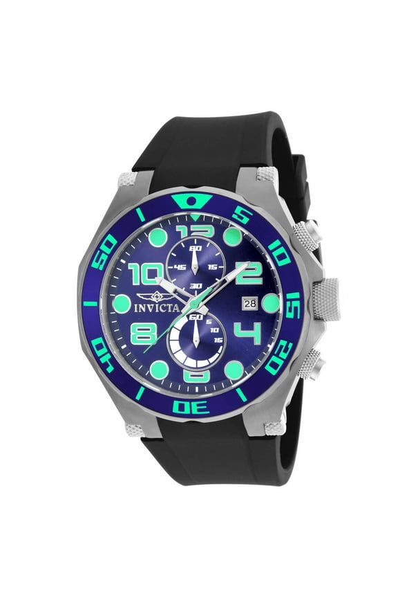 Pro Diver Chronograph Blue Dial Black Polyurethane Men's Watch 17813