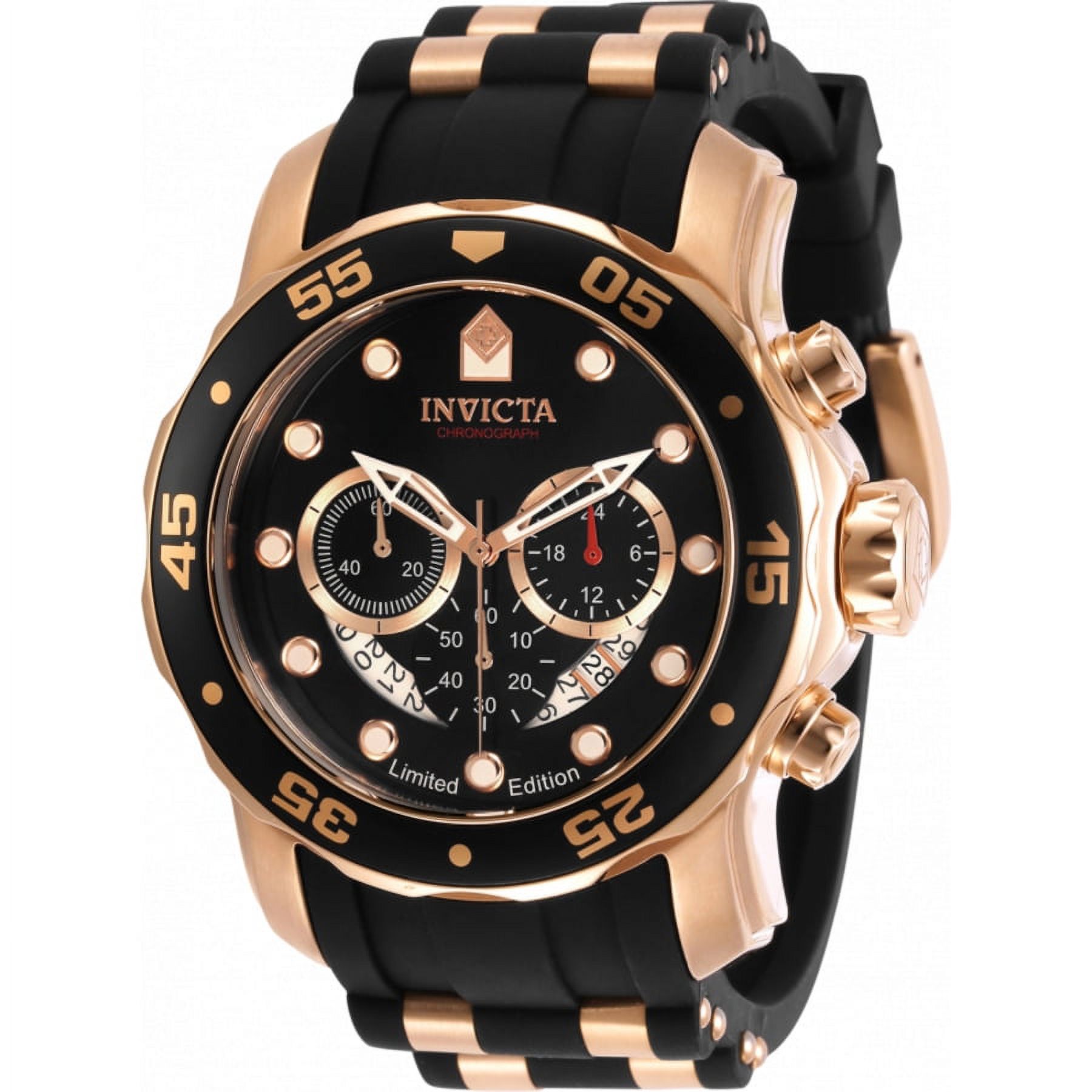 Invicta 21927 Gent's Chronograph Black Dial Quartz Polurethane Watch