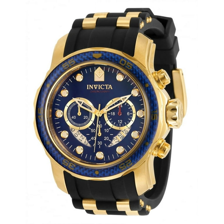 Invicta 0070 men's pro diver blue dial chrono steel top dive watch