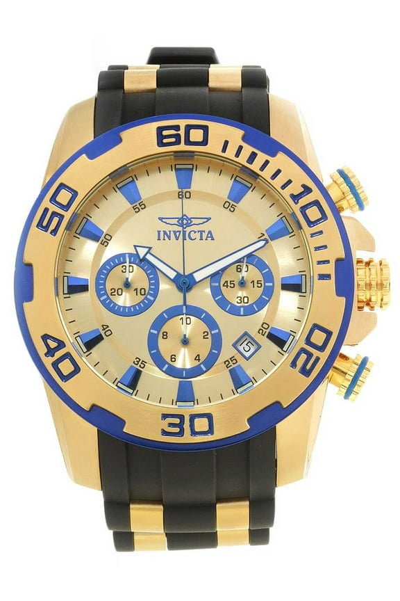 Pro Diver Chronograph Quartz Gold Dial Men's Watch 22308