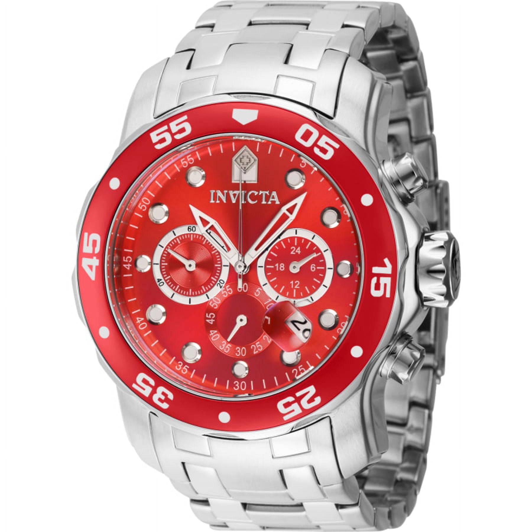 Invicta Pro Diver 6500 42mm Red Dial Thin Quartz Watch