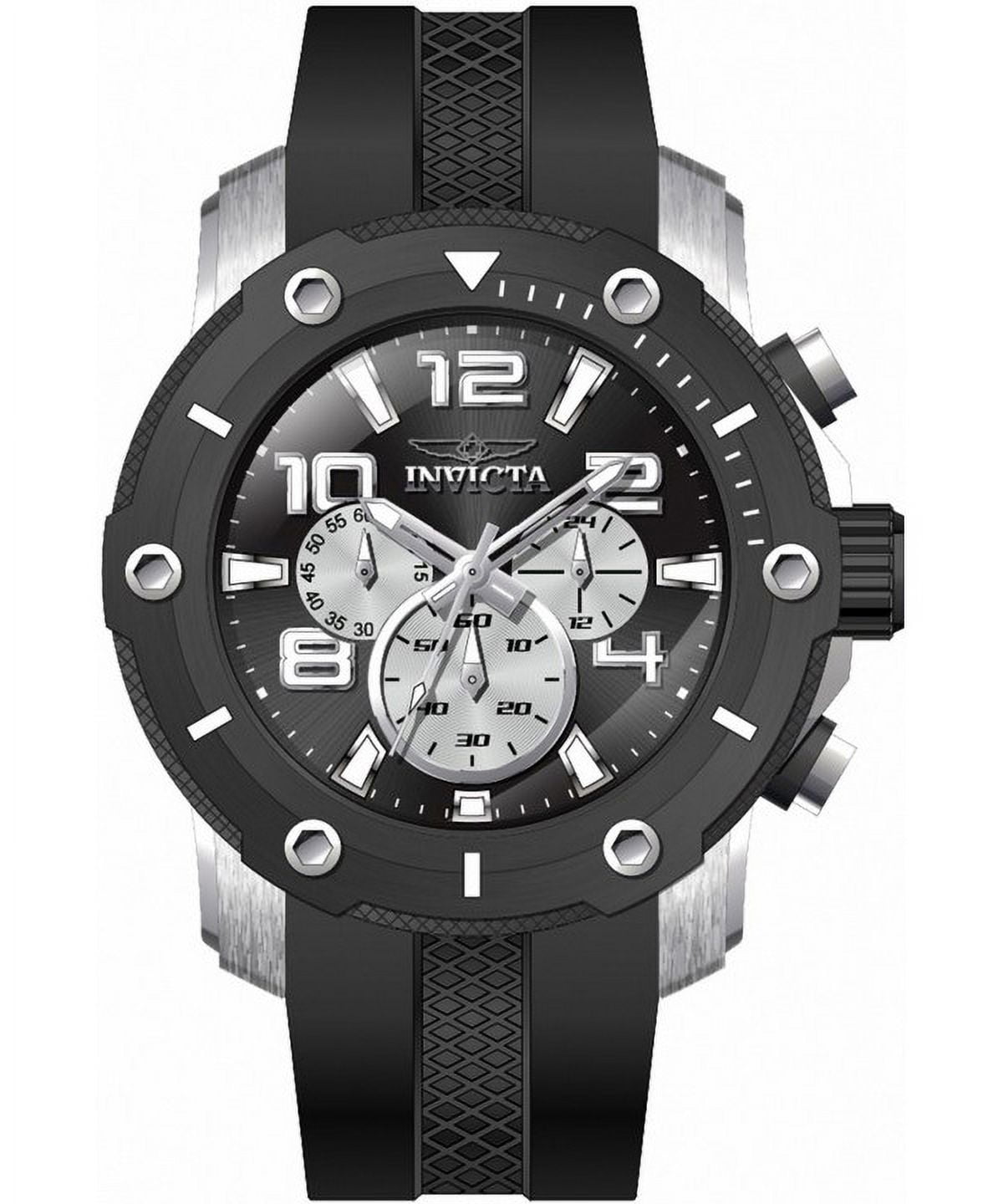 Invicta Pro Diver Chronograph Silicone Strap Black Dial Quartz