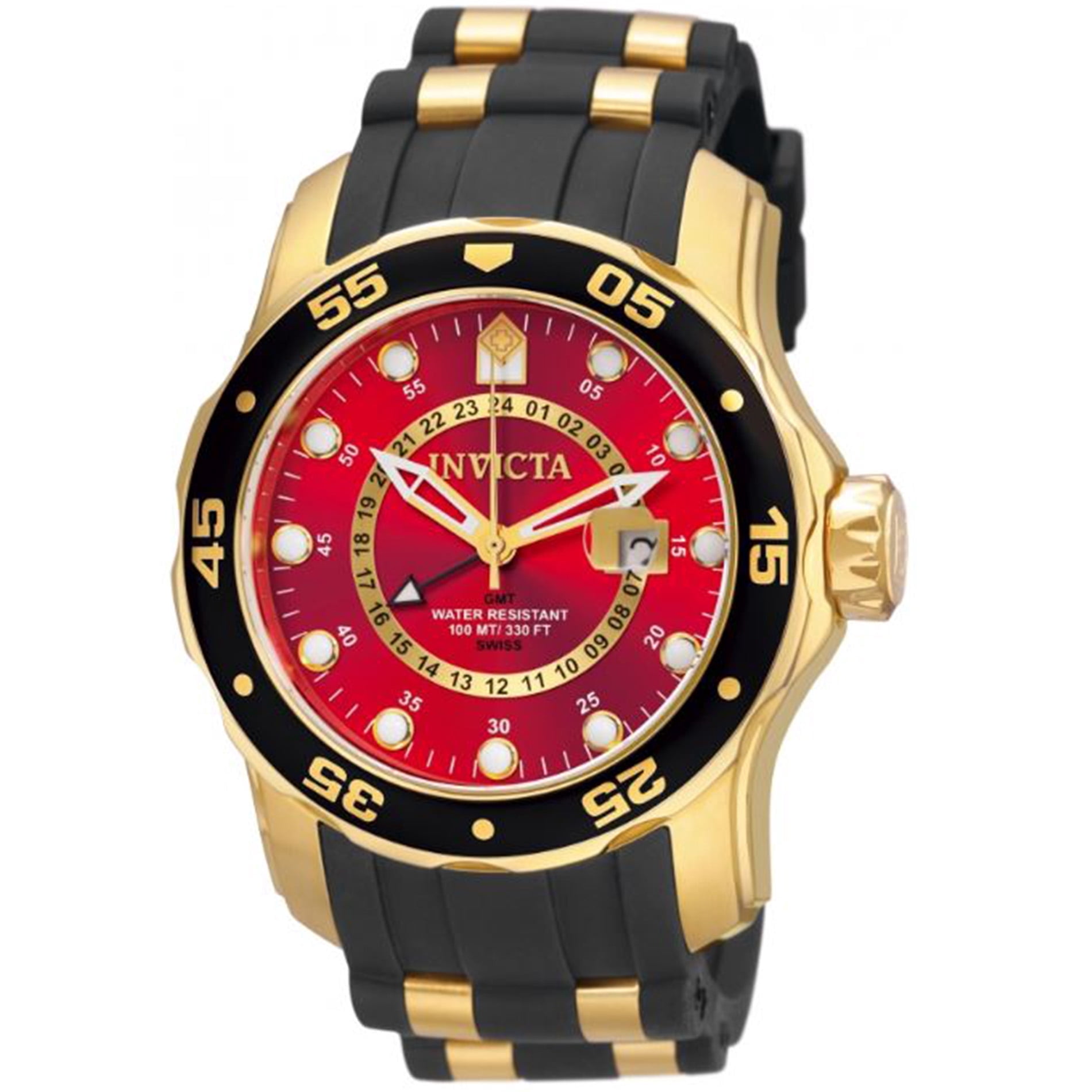 Invicta Red and Gold Womens Watch! Beautiful Invicta Excursion Red/Gold 6972 G10 Swiss Made Chronograph main image 3