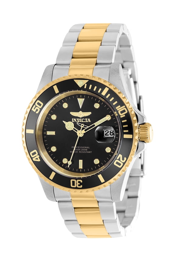 Pro Diver Men 40mm Stainless Steel Black dial Quartz Watch