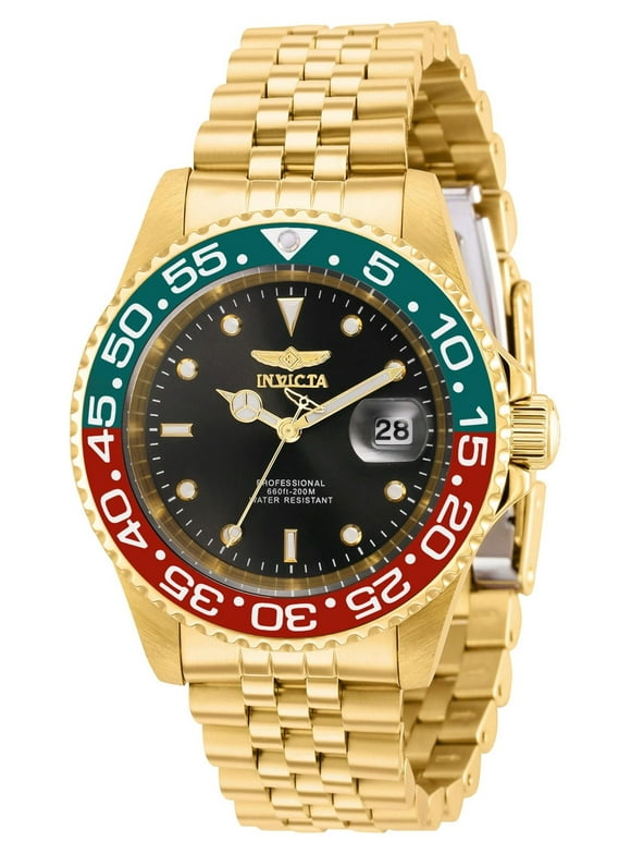 Invicta Pro Diver Men 40mm Stainless Steel Gold Black dial Quartz Watch