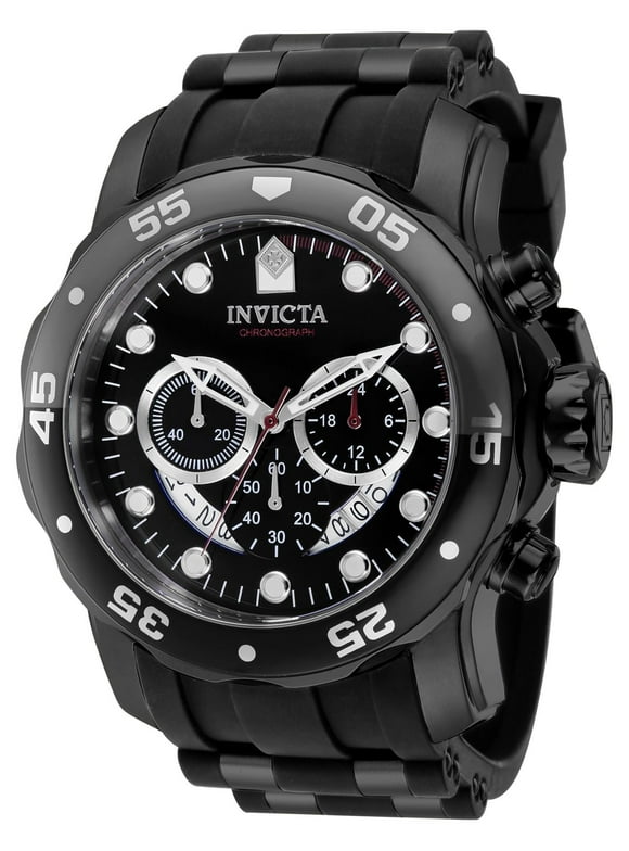Invicta Pro Diver Men 48mm Stainless Steel Black Black Dial Chronograph Quartz Watch 37231