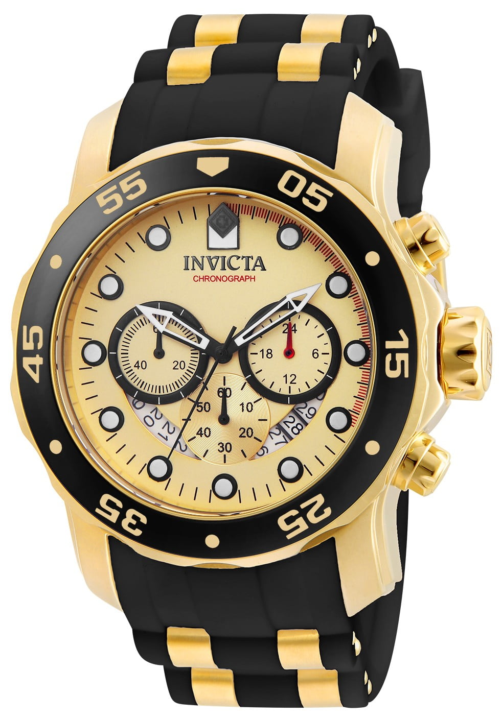 Pro Diver Men 48mm Stainless Steel Gold Gold dial Quartz Watch