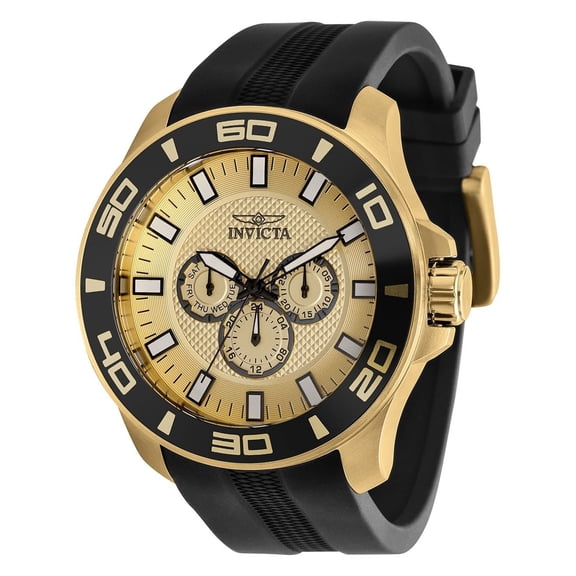 INVICTA Pro Diver Men 50mm Stainless Steel Gold Gold dial VH63 Quartz