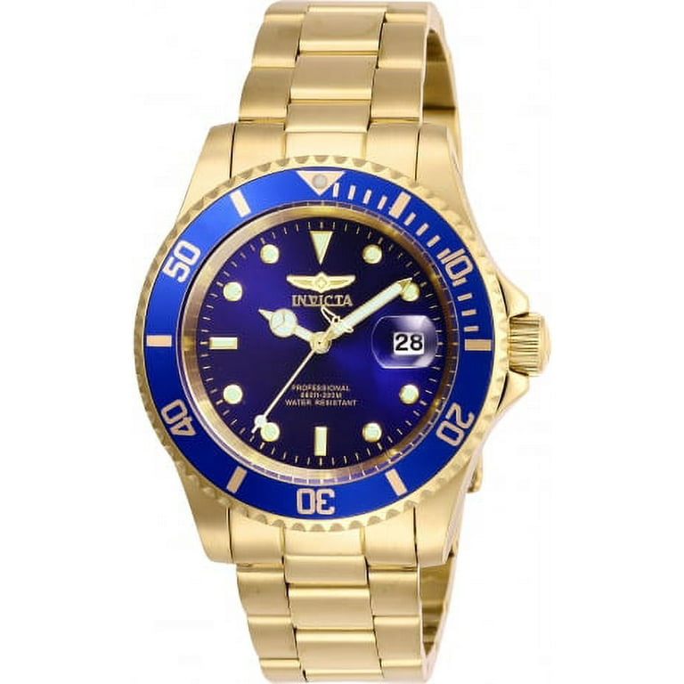 Invicta Pro Diver 40mm Stainless Gold Dial PC32 Quartz 26974 - Walmart.com