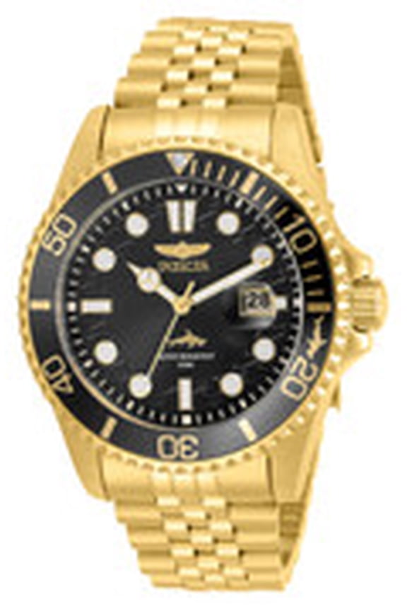 Pro Diver Men's Gold Stainless Steel Black Dial Watch - Model 30614