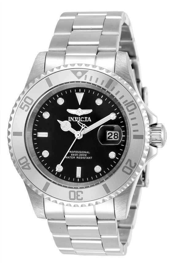 Men's 34022 Pro Diver Quartz 3 Hand Black Dial Watch