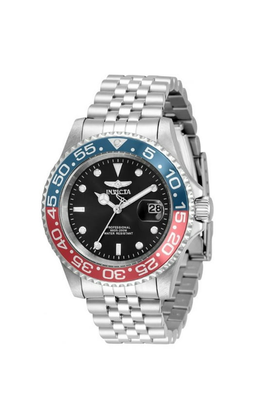 Pro Diver Men 40mm Stainless Steel Black dial Quartz Watch