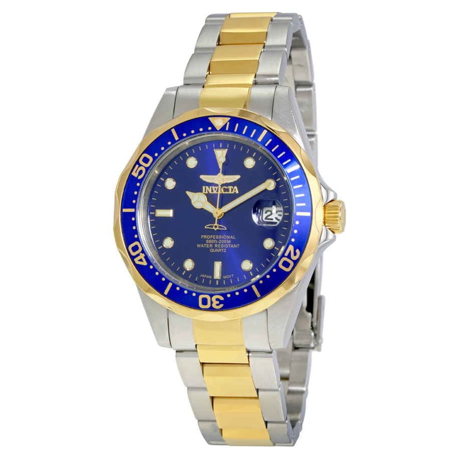 Caribbean Joe Mens Classic 42mm Blue Dial Watch Stainless Steel