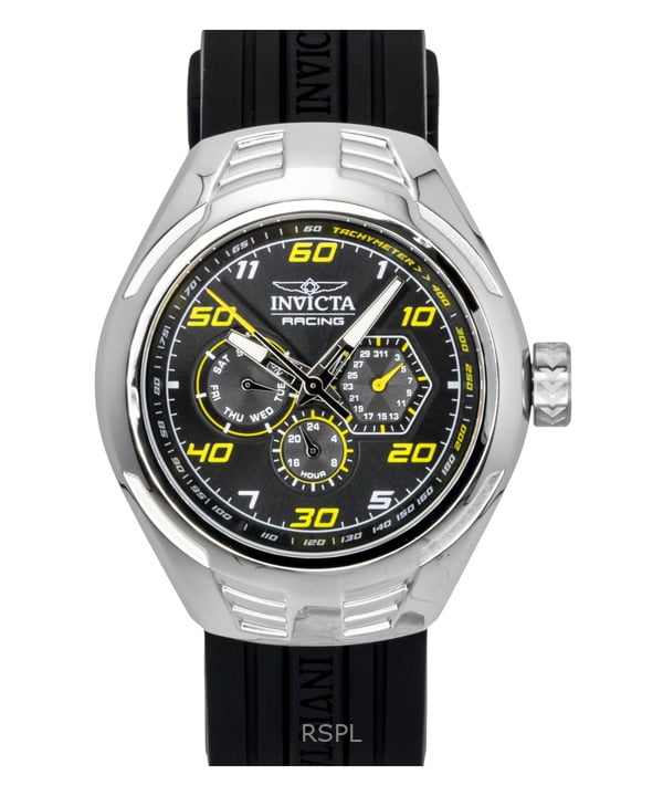 Invicta Racing Silicone Strap Black Dial Quartz 47724 Men's Watch