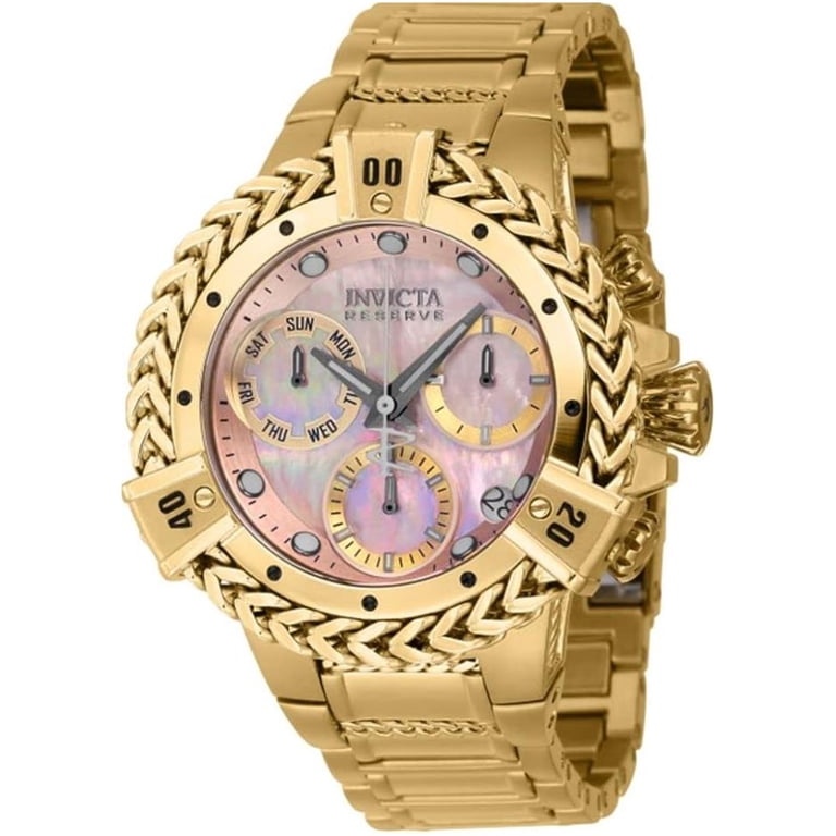 Invicta Reserve Chronograph Quartz Pink Dial Ladies Watch 