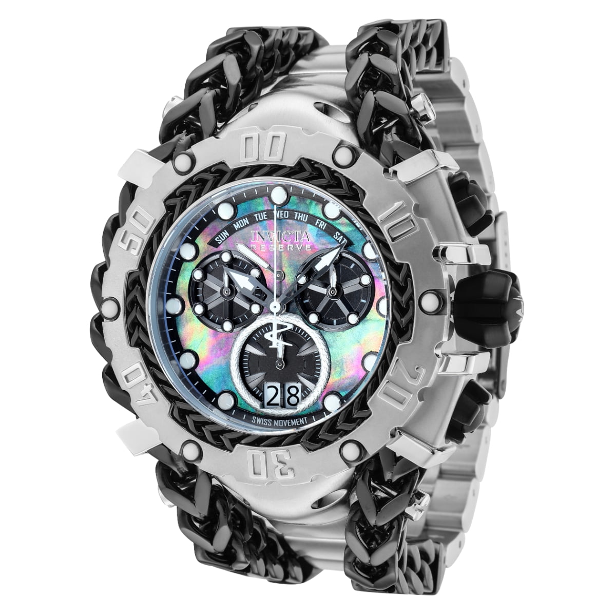 メタニウム リブレ GLADIATOR Anti フロッグマン Invicta Reserve Gladiator Men's Watch w/Mother of Pearl Dial