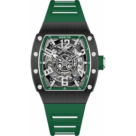 Invicta S1 Rally Black Dial Automatic Green Silicone Watch
