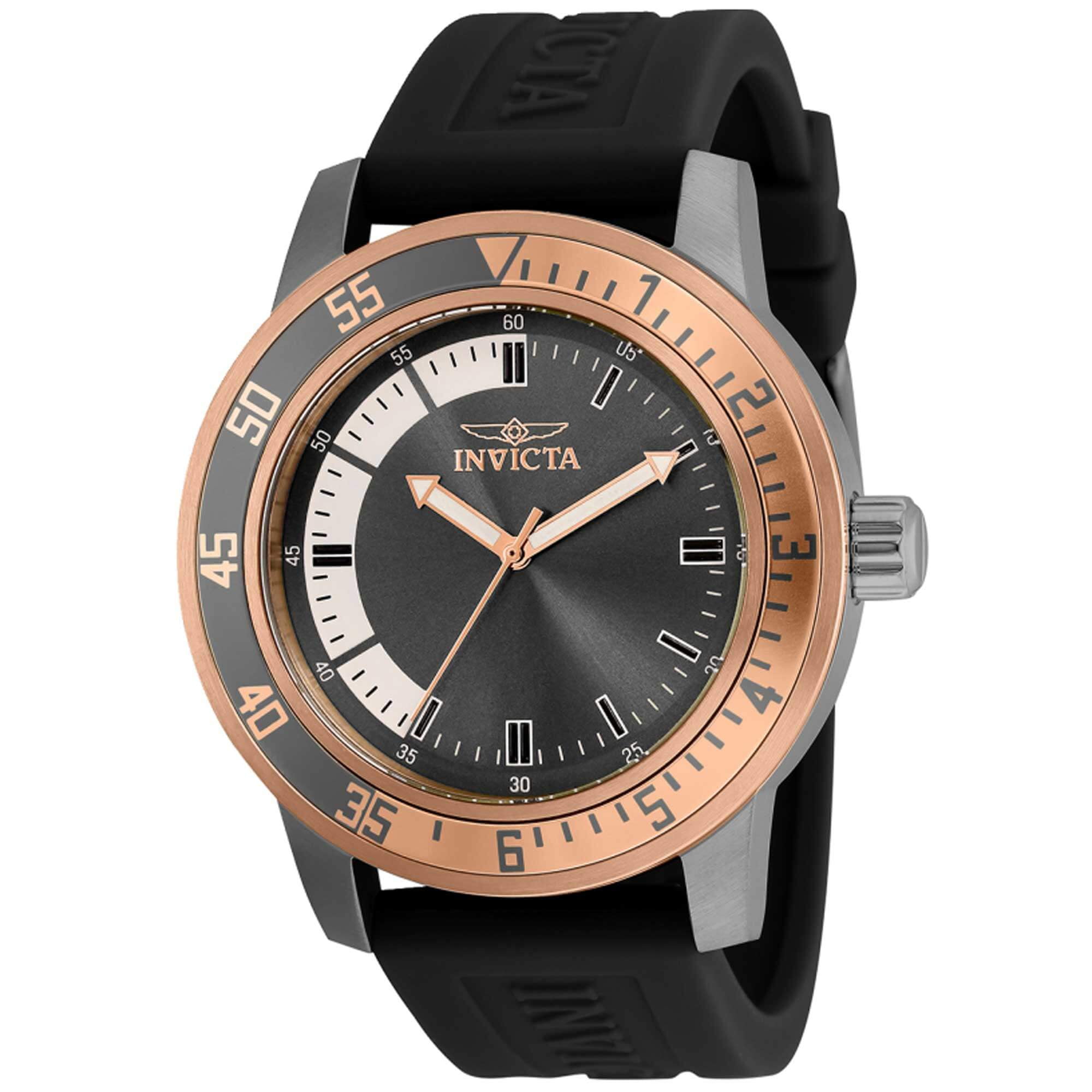 Invicta 35687 Men's Specialty Gunmetal and White Dial Strap Watch