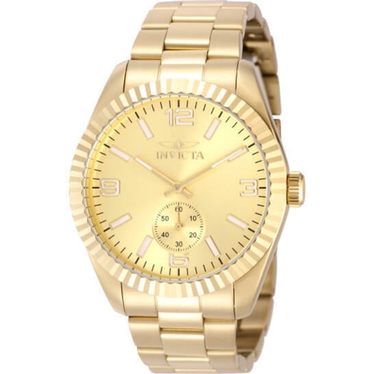 Invicta Pro Diver Men's Watch - 43mm Stainless Steel Gold-Tone, Quartz, 100m Water Resistant, VD53 Model