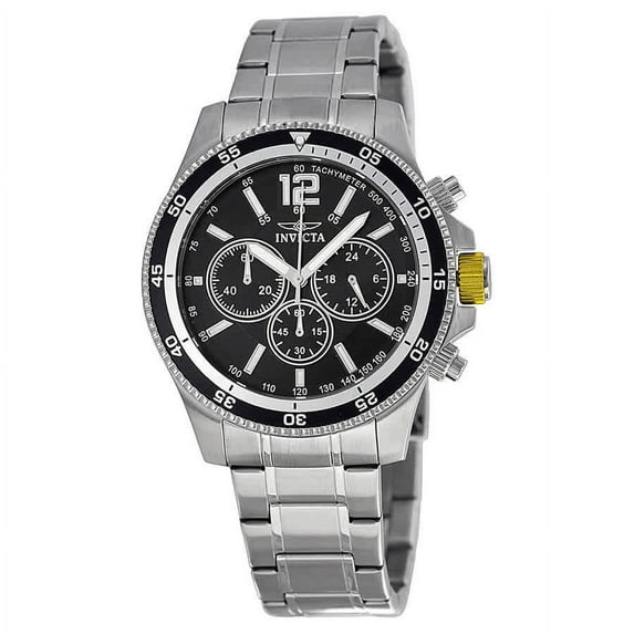 Invicta Specialty Chronograph Black Dial Stainless Steel Men's Watch 13973