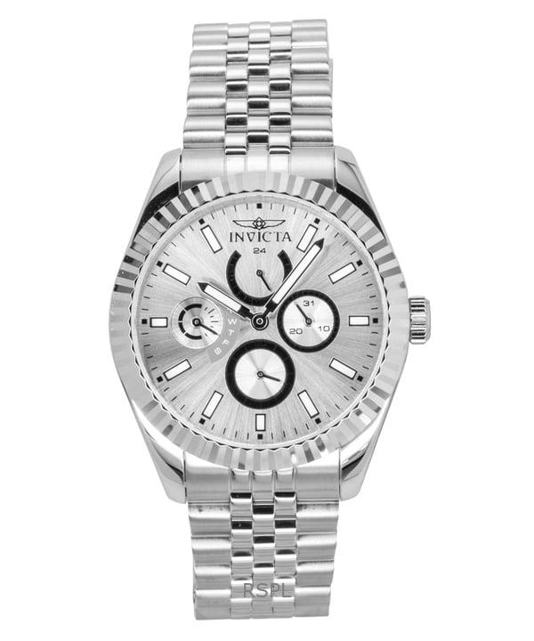 Invicta Specialty GMT Stainless Steel Silver Dial Quartz 49534 Men's Watch