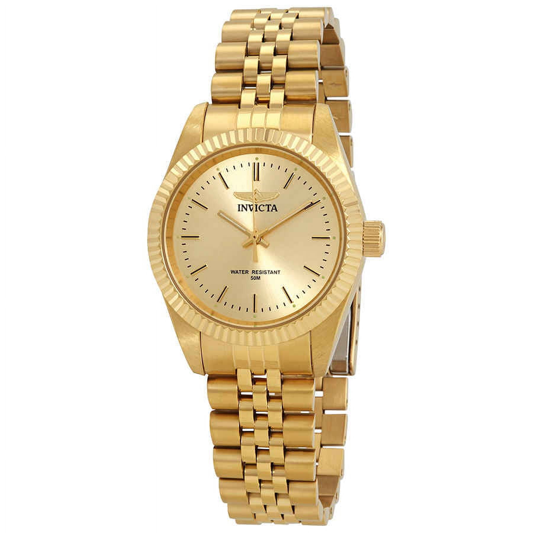 Invicta Specialty Gold Dial Yellow Gold tone Ladies Watch 29411