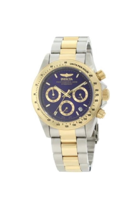 Invicta  Speedway Blue Dial Quartz Crono Stainless Steel-Gold Watch