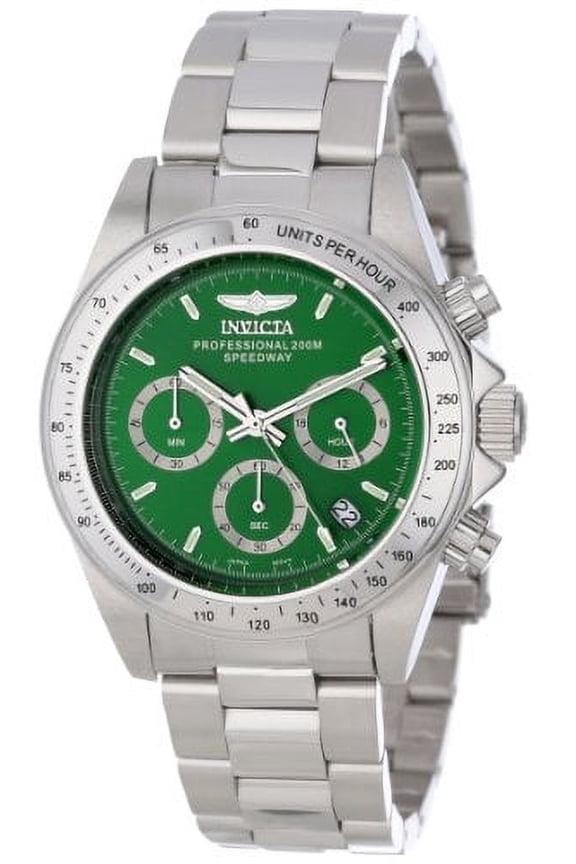 Men's 14384 Speedway Quartz Chronograph Green Dial Watch
