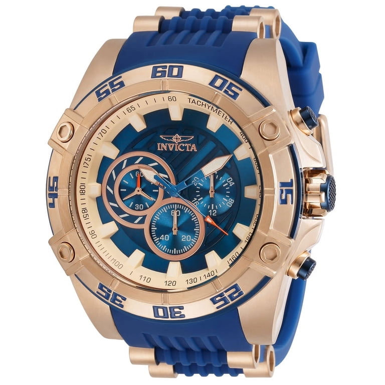 Invicta Speedway Chronograph Quartz Blue Dial Men display picture 2