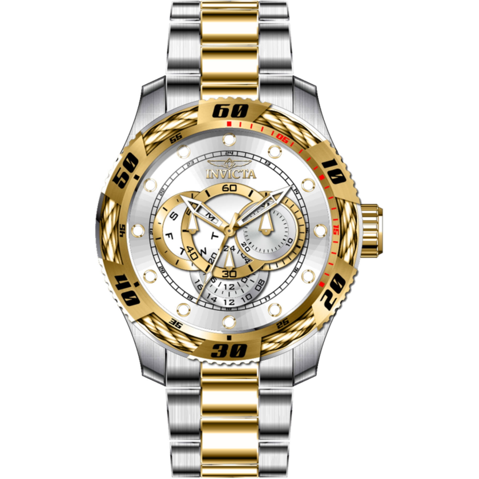 Invicta Speedway GMT Quartz Silver Dial Men s Watch 45751