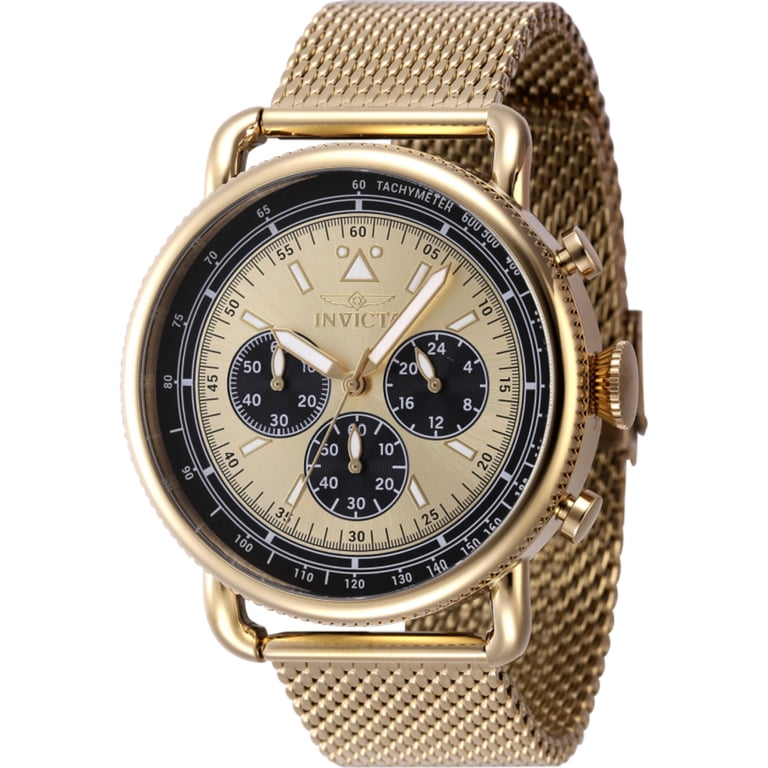 Invicta Speedway Men's Chronograph Quartz Gold Dial Watch, 44mm