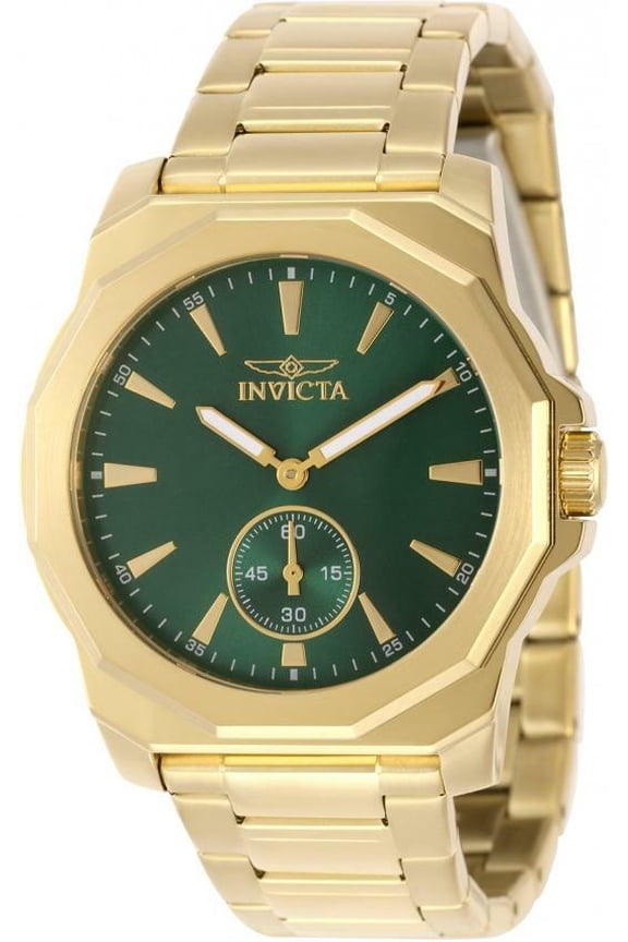 Invicta Speedway49334 Men 42mm Stainless Steel Gold Green dial VD78 Quartz Watch