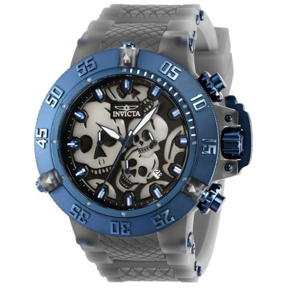 Men's 37329 Subaqua Quartz Chronograph Black, White, Blue Dial Watch