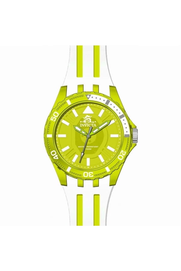 Subaqua Green Dial Quartz Silicone Strap Watch