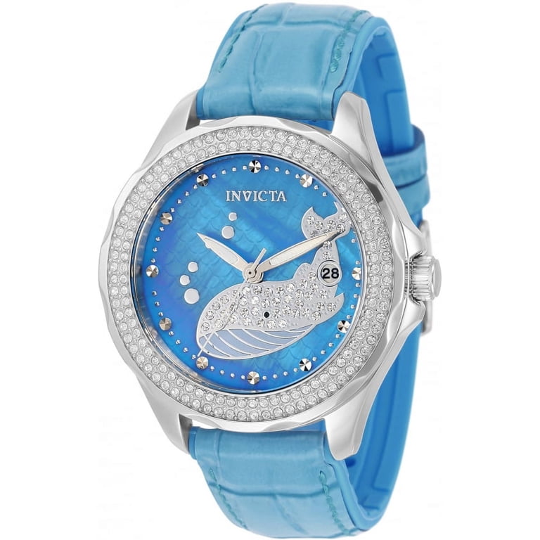Invicta Wildflower Whale Quartz Crystal Blue Dial Ladies  display picture 1