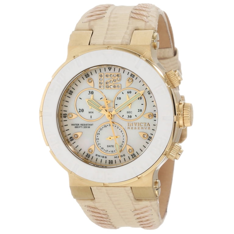 INVICTA 10730 RESERVE OCEAN REEF LADY 24 Certified DIAMONDs Flame Fusion WATCH Invicta Watch 10730 Reserve Ocean Reef Ladies Gold Tone  main image 3