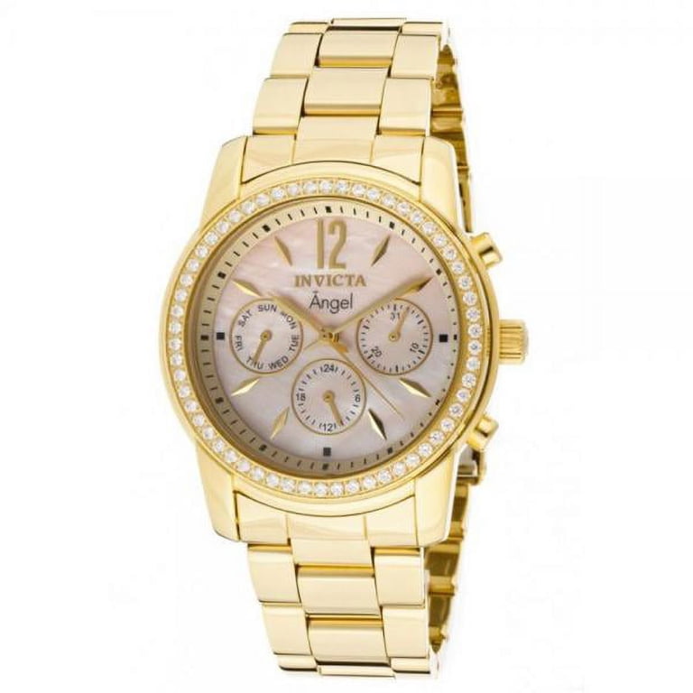 Invicta Gold Tone Women\'s Watch Crystal Bezel Invicta Mini Angel Quartz Crystal Gold Dial Ladies Watch  main image 4