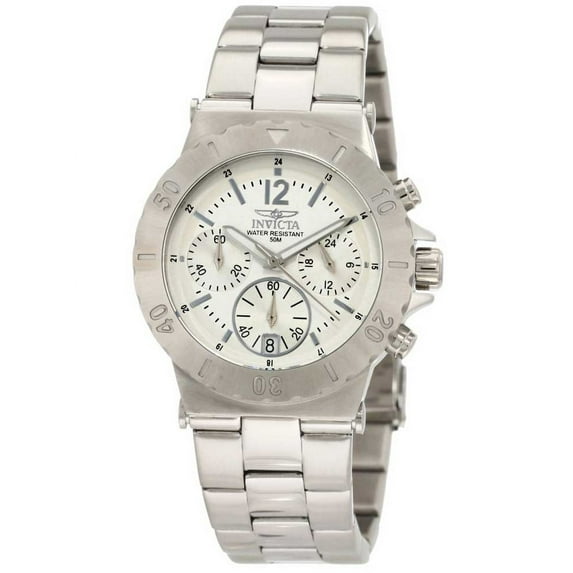 Invicta Women's 1275 Specialty Chrono Stainless Steel Silver-Tone Dial Watch