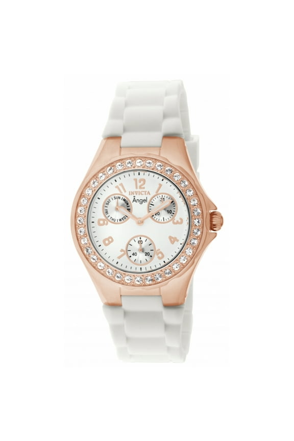 Women's 1646 Angel Jelly Fish Crystal Accented White Dial Watch [Watc...